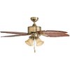 Honeywell Ceiling Fans Royal Palm, 52 in.Ceiling Fan with Light, Aged Brass 50504-40